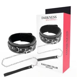 DARKNESS - HIGH QUALITY LEATHER NECKLACE WITH LEASH 2